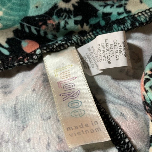 LULAROE-light multicolor floral poly blend high waist stretch legging/yoga pants - Picture 9 of 9